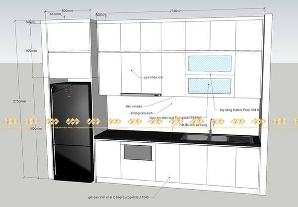 Bản vẽ tủ bếp chữ i là dạng bản vẽ thiết kế kết cấu của tủ bếp chữ i, giúp chủ nhà làm việc với đơn vị thi công lắp đặt dễ dàng hơn